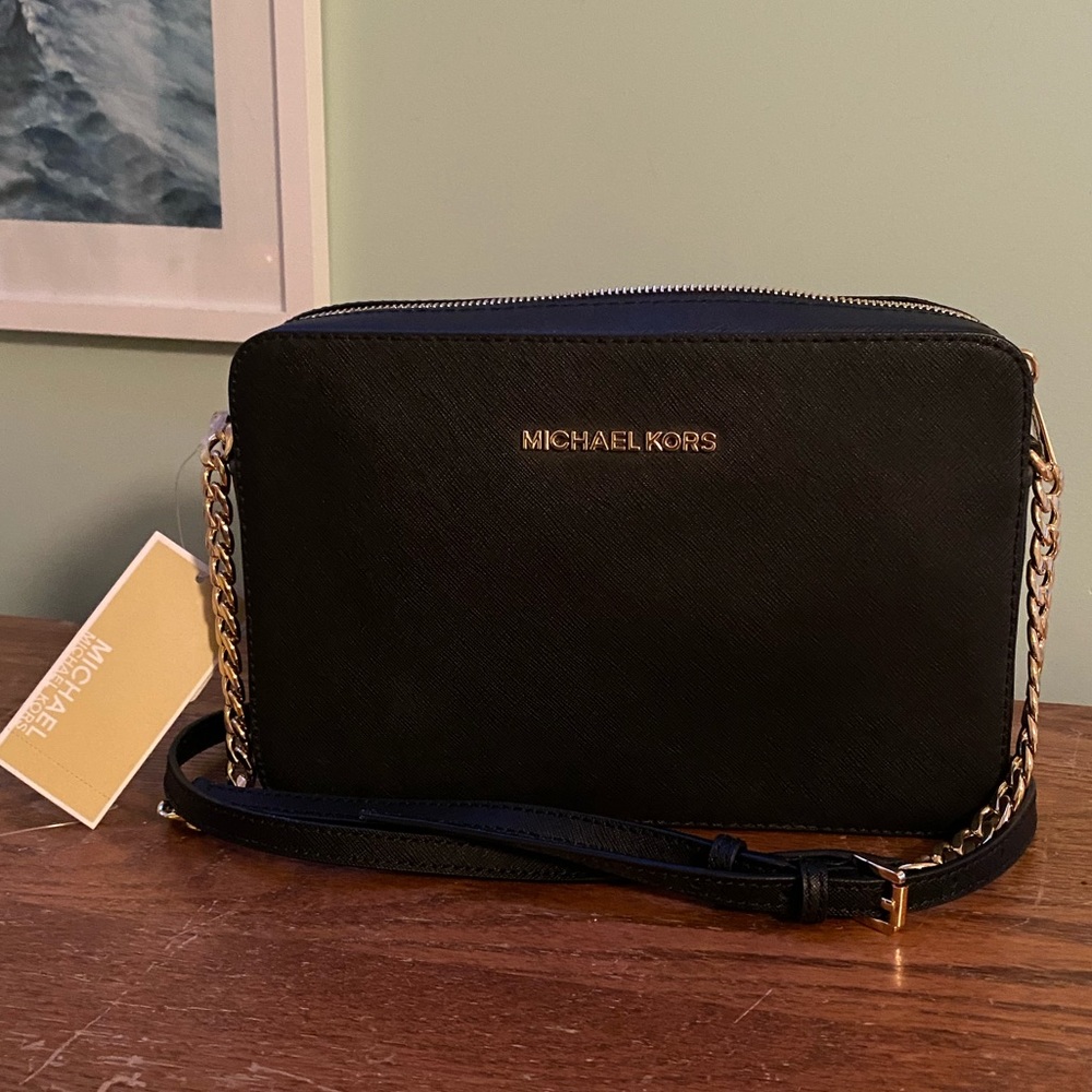 NWT Michael Kors Black Shoulder Crossbody Bag Purse
